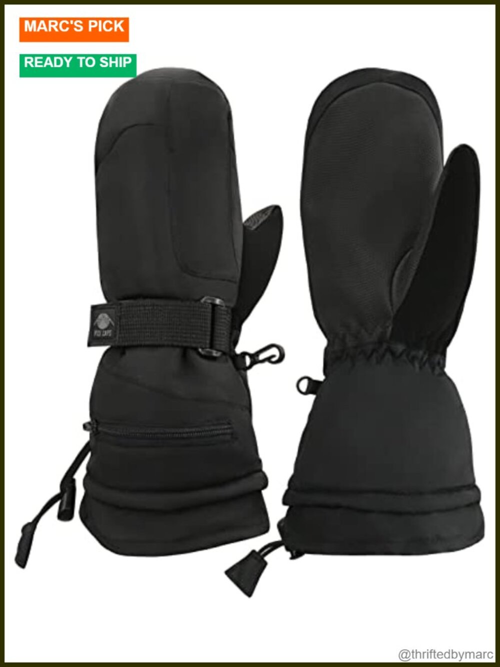 Unisex Waterproof Winter Snow Mittens 100g Thinsulate Cold Weather Gloves